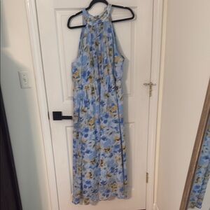 BloomChic Blue and Yellow Floral Maxi Dress